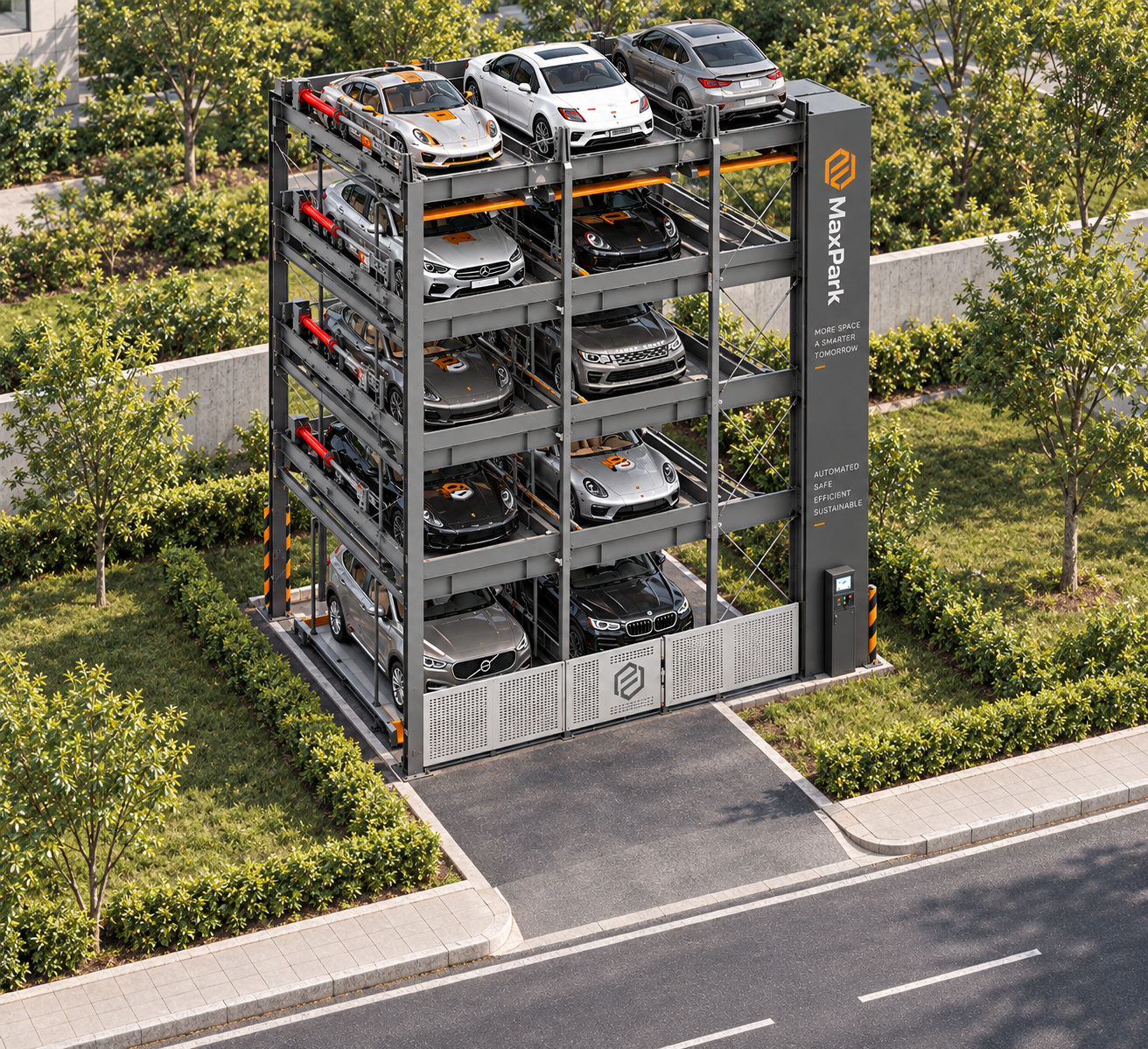 MaxPark parking system installed in the same space